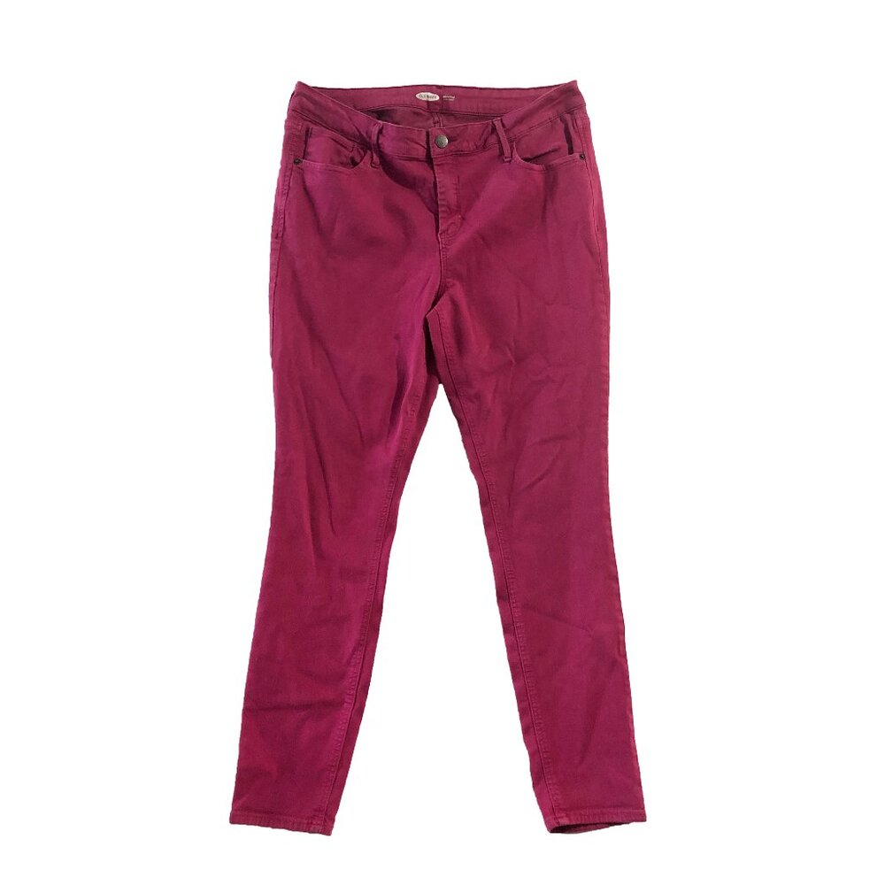 Old Navy Jeans Womens Sz 10/12 (See Pic) Pink Rockstar Super Skinny High Rise